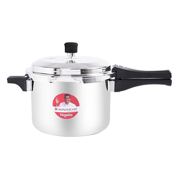 Image of Wonderchef Nigella Tri-Ply Outer Lid Pressure Cooker 5L