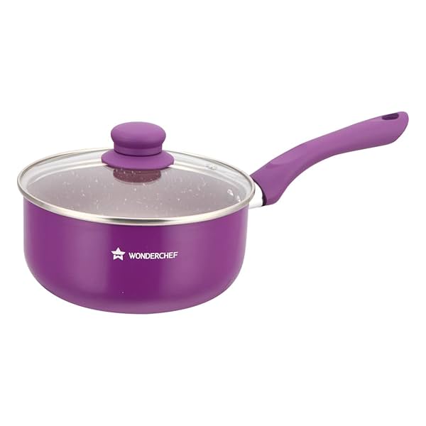 Image of Wonderchef Royal Velvet 18cm Sauce pan with Glass Lid