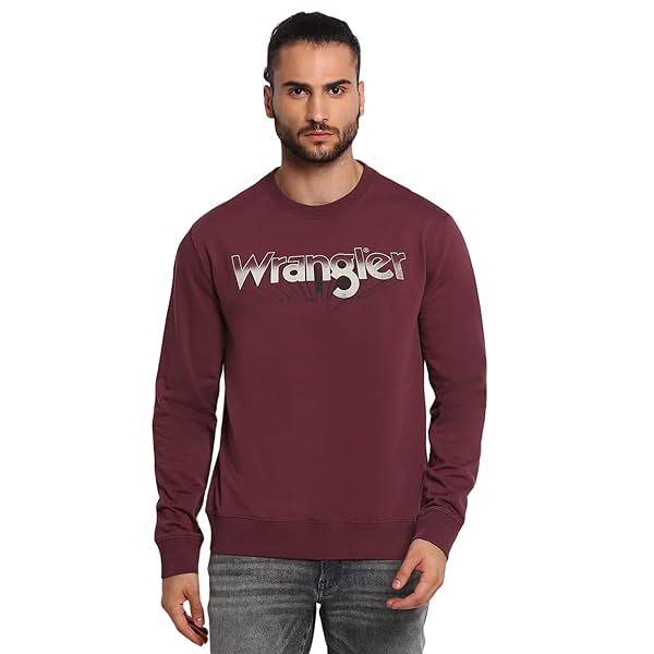 Image of Wrangler Men's Cotton Round Neck Sweatshirts