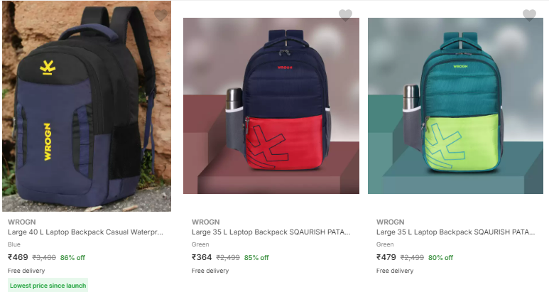 Image of Wrogn Laptop Bags starting @ ₹364 up to 86% Discount