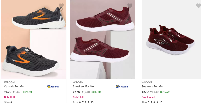 Image of Wrogn Men Fashion Footwear Starts Price @ ₹579