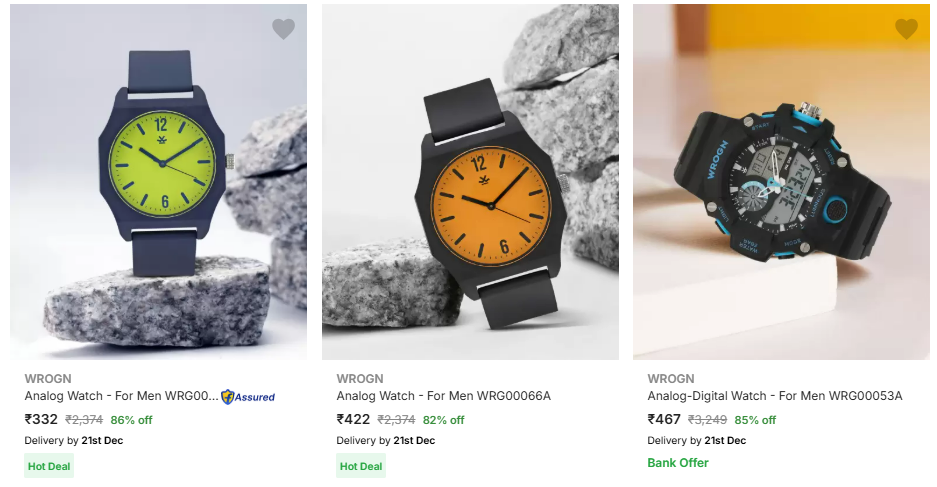 Image of Wrogn Men's Watches up to 86% Discount