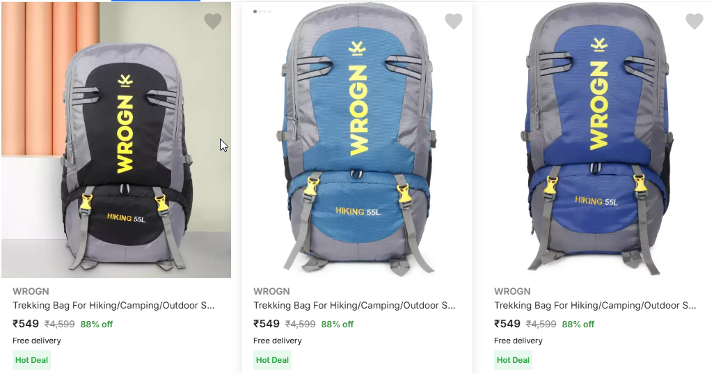 Image of Wrogn Rucksacks Up to 88% Discount