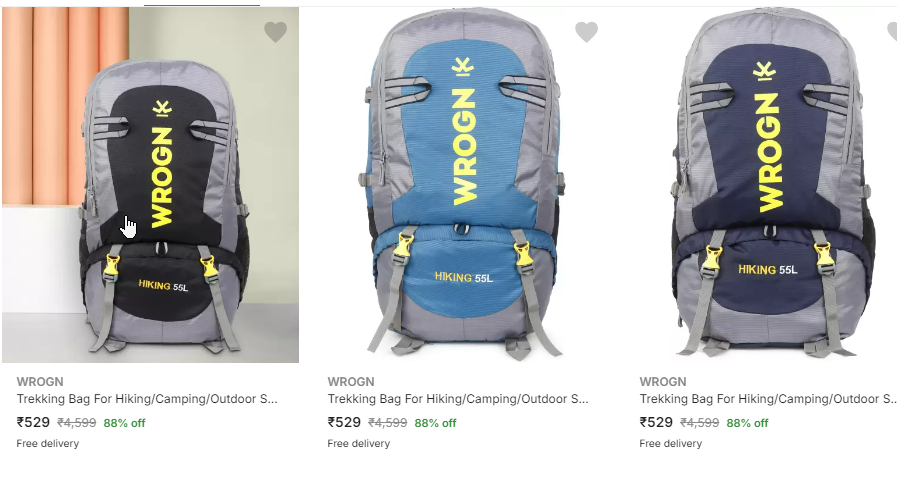 Image of Wrogn Rucksacks luggage up to 88% Discount 