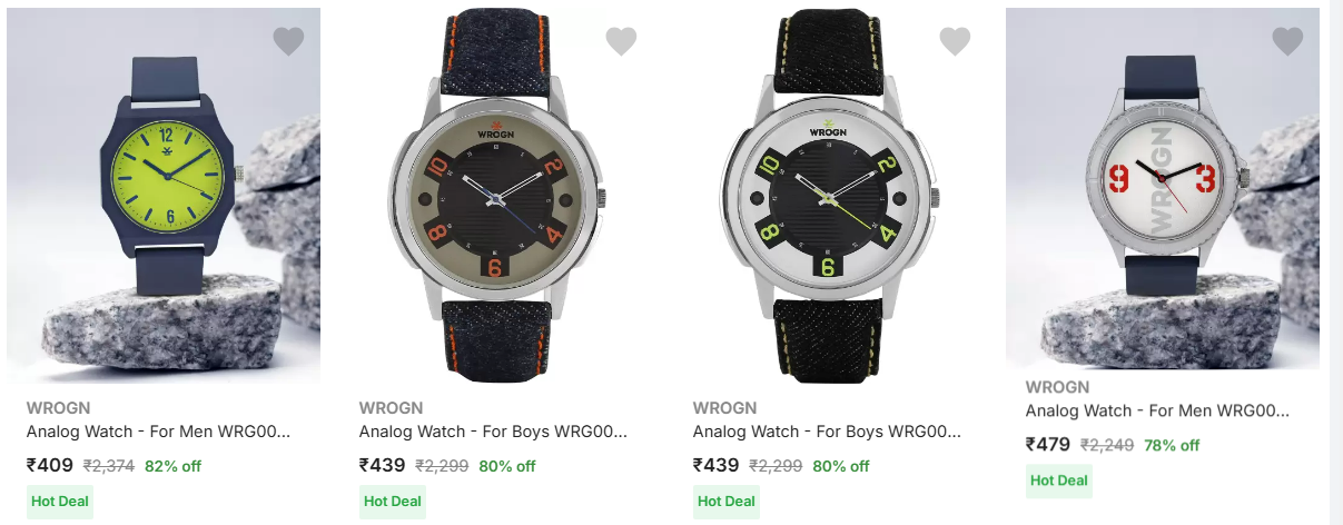 Image of Wrogn Wrist Watches Up to 82% discount 