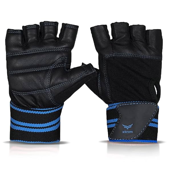 Image of XTRIM X Macho Unisex Leather Gym Gloves