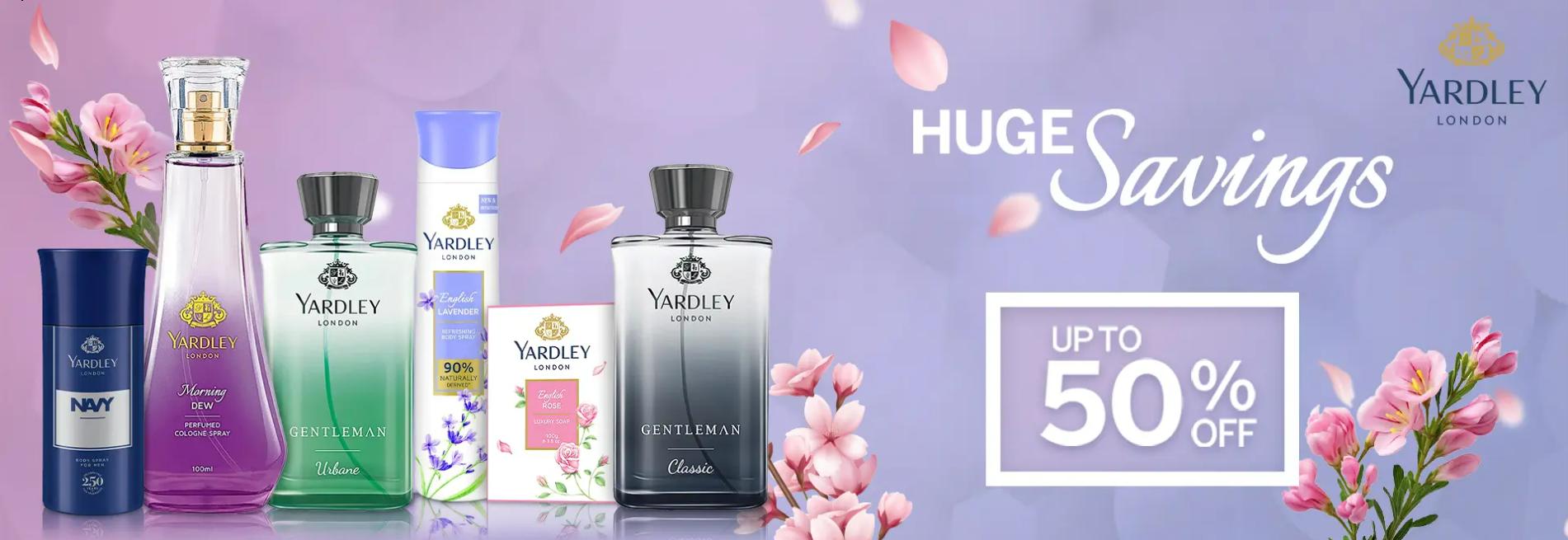 Image of  YARDLEY Sale :Save Up to 50% + Extra 5% on PERFUME