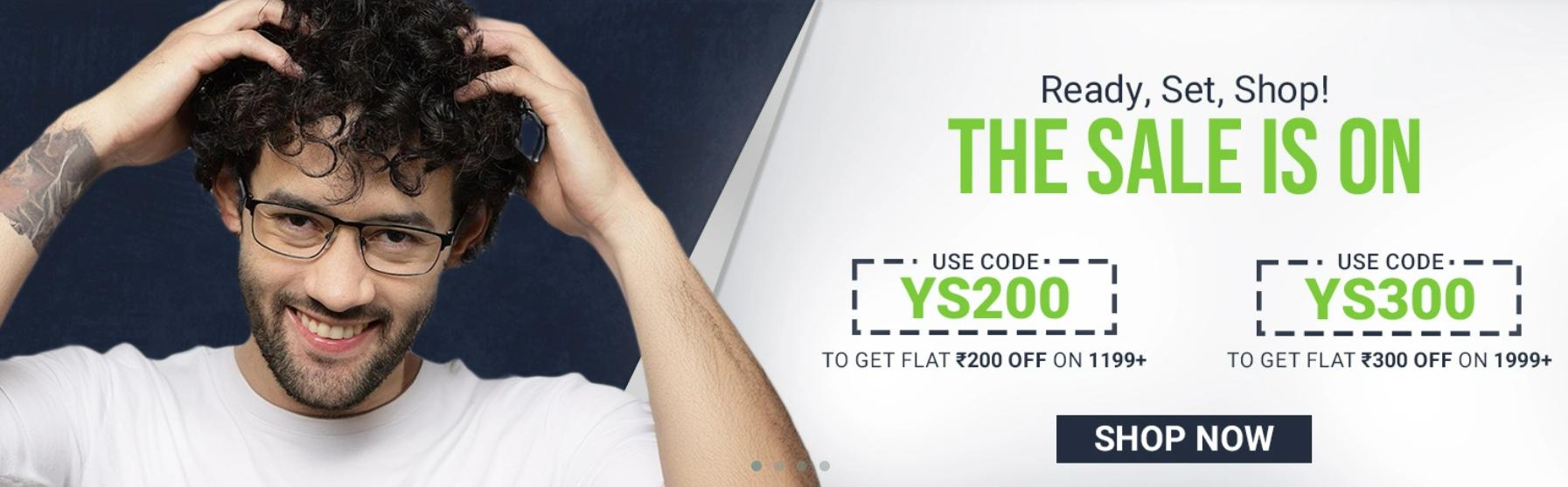 Image of  YOURSPEX Sale : Save Up to 50% + Extra ₹300 on Frame 