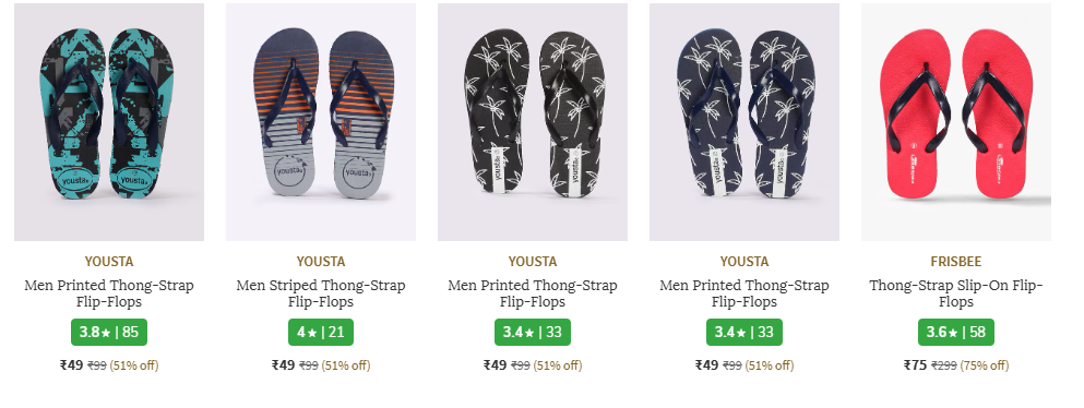 Image of YOUSDTA Men's Footwear starting @ ₹49