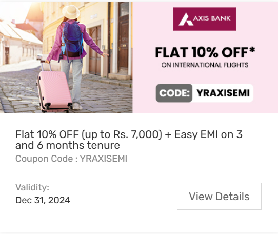 Image of Yatra Coupon: Flat 10% Off on International Flights