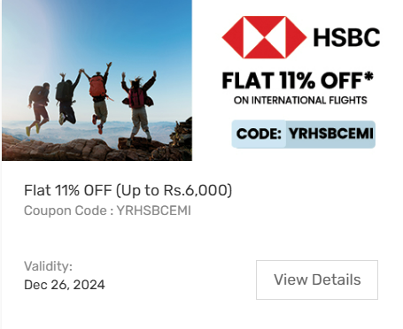 Image of Yatra Coupon: Flat 11% Off on International Flights