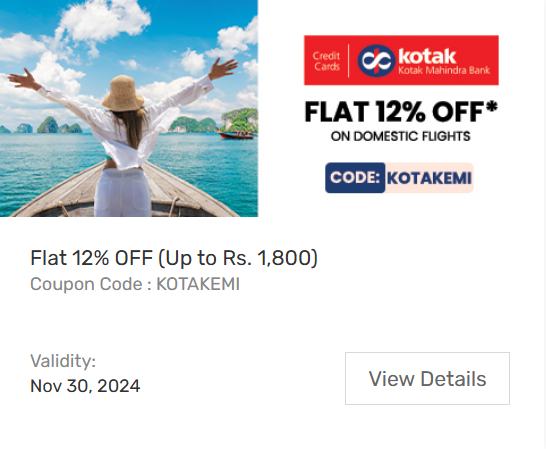 Image of Yatra Coupon: Flat 12% Off on Domestic Flights