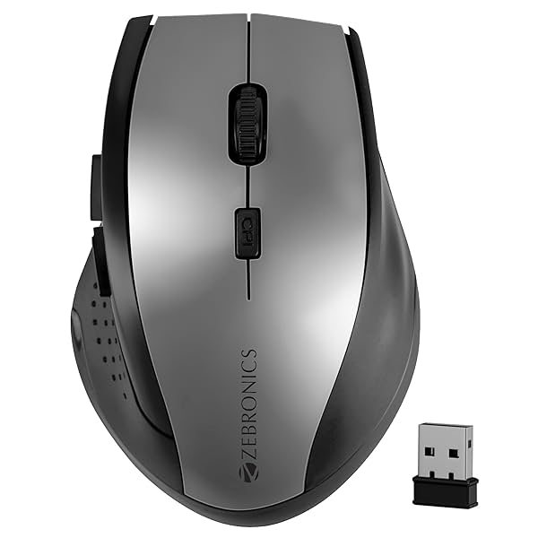 Image of ZEBRONICS 2.4GHz Wireless Mouse (6 buttons, 800/1200/1600 DPI)