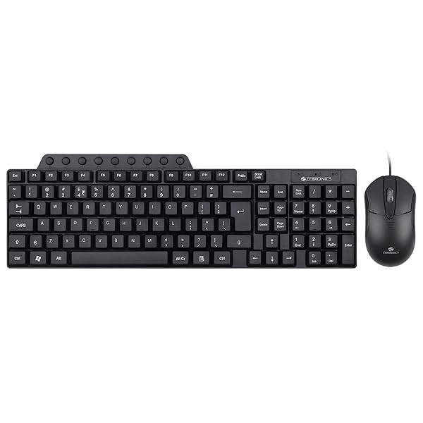 Image of ZEBRONICS 555 USB Multimedia Keyboard & Mouse Combo