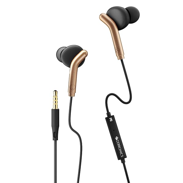 Image of ZEBRONICS BRO 3.5mm Wired Earphones, in-Line MIC