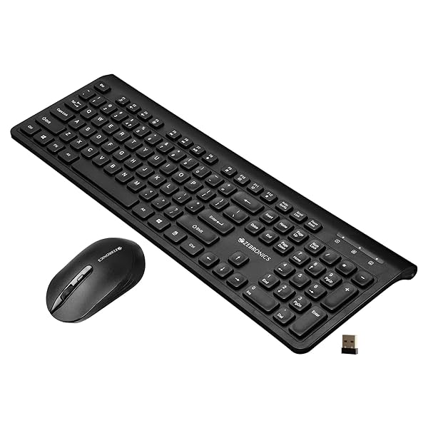 Image of ZEBRONICS Companion 130 2.4GHz Wireless Keyboard & Mouse Combo, 