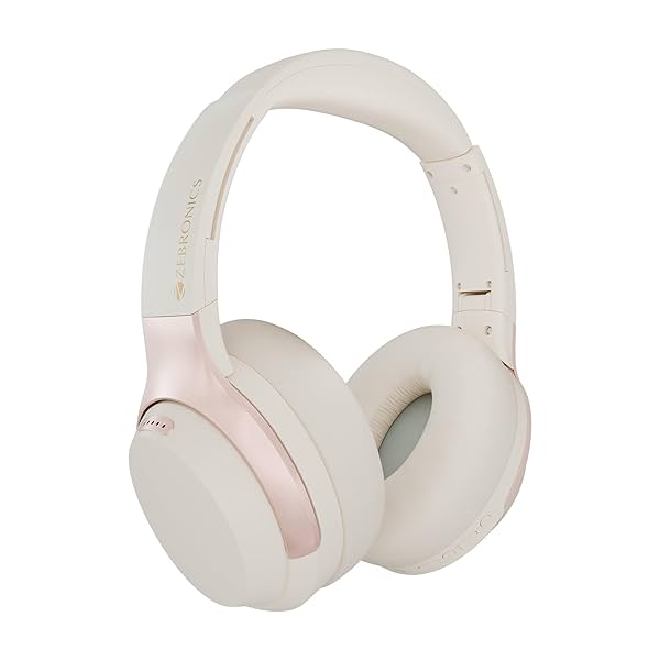 Image of ZEBRONICS Duke Plus, Wireless Over Ear Headphone with ANC, ENC, Gaming Mode