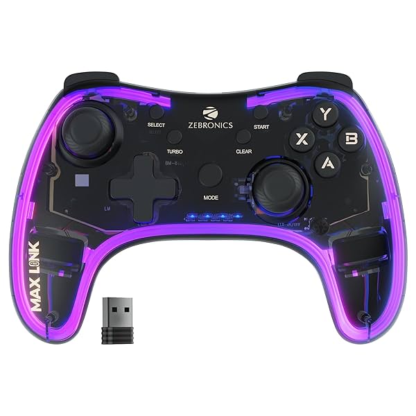 Image of ZEBRONICS MAX LINK Wireless Gamepad, Dual motors