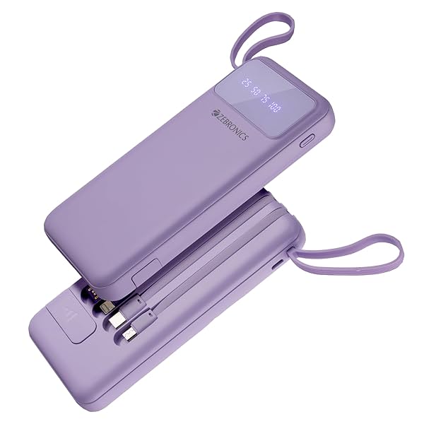 Image of ZEBRONICS MB10000S6 Power Bank, 10000 mAh, 12W, 5 x Outputs - Dual USB A | Type C 