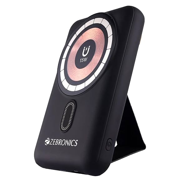 Image of ZEBRONICS MW62 Wireless Power Bank, 10000 mAh, Rapid Charge