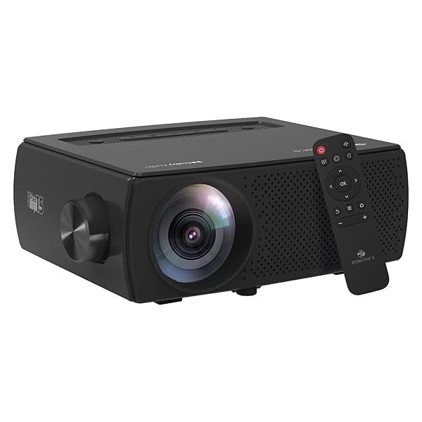 Image of ZEBRONICS PIXAPLAY 15 Smart LED Projector with Dolby Audio, 5500 lumens,