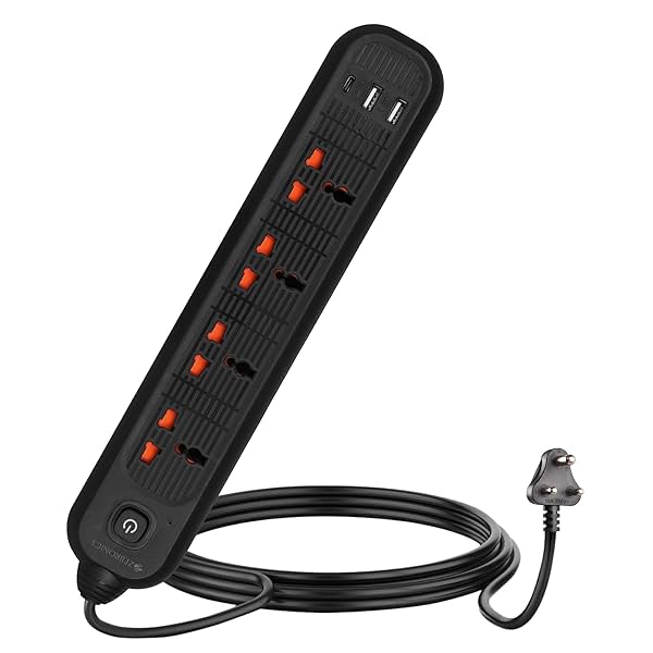 Image of ZEBRONICS Power BAR 145, Power Strip, 2000 Watts.