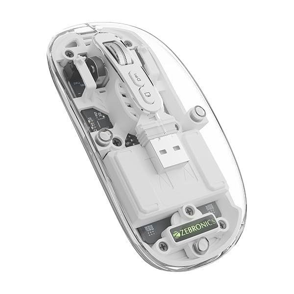 Image of ZEBRONICS Sheer Rechargeable Wireless Mouse, Dual Mode (2.4GHz + BT)