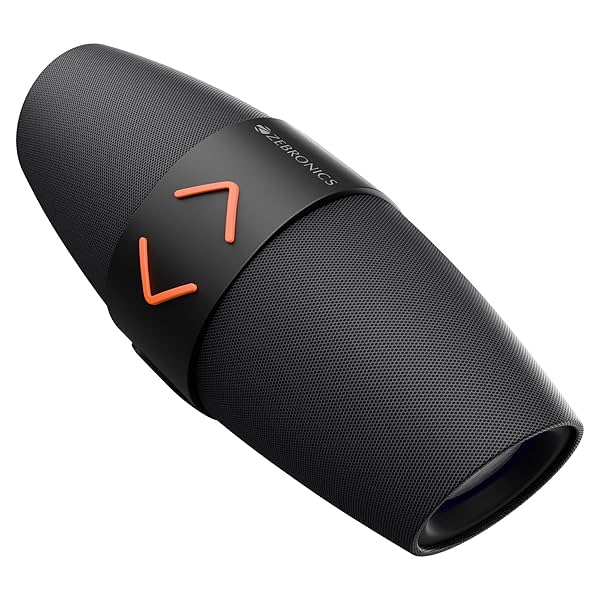 Image of ZEBRONICS Sound Feast 55, Portable Bluetooth Speaker, 14 Watts, 20 Hours Playback, Dual 5.7 cm Drivers.