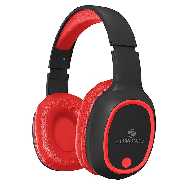 Image of ZEBRONICS Thunder Bluetooth 5.3 Wireless Over Ear Headphones with 60H Backup