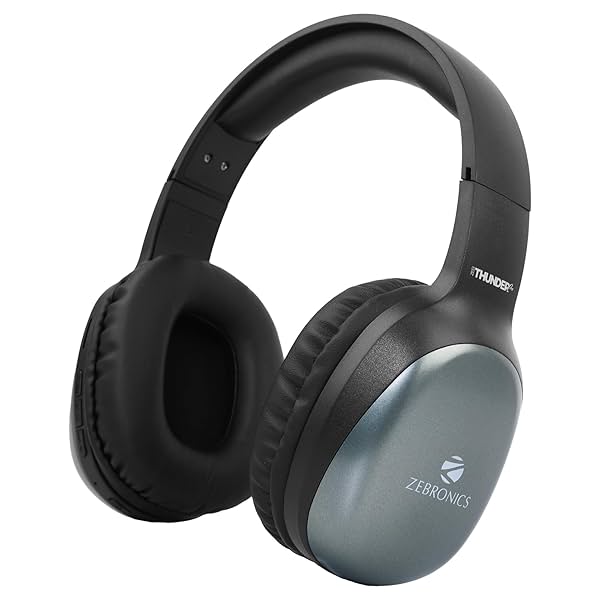 Image of ZEBRONICS Thunder Pro Wireless Over Ear Headphone with Dual Pairing