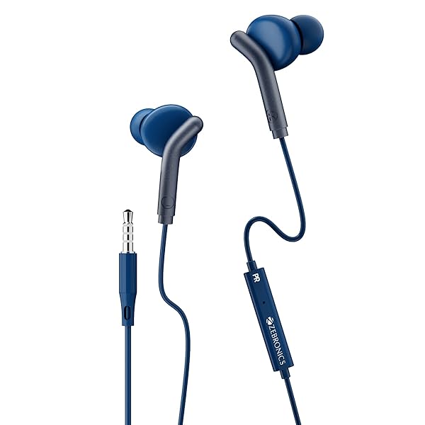 Image of ZEBRONICS Zeb-Bro in Ear Wired Earphones with Mic, 3.5mm Audio Jack