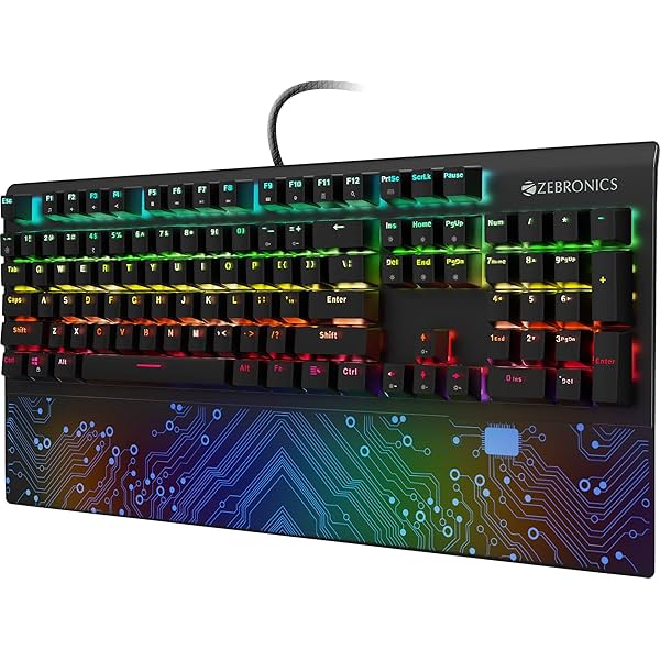 Image of ZEBRONICS Zeb-MAX Chroma Premium Mechanical Gaming Keyboard with 104 Tactile Switch Keys