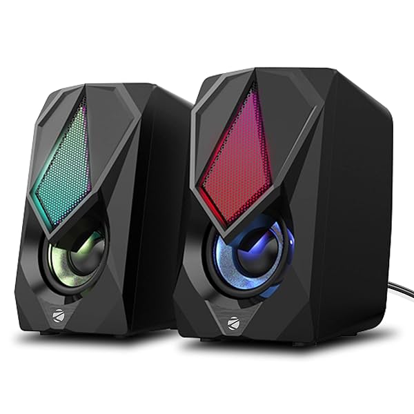 Image of ZEBRONICS Zeb-Warrior II 10 watts 2.0 Multimedia Speaker with RGB Lights