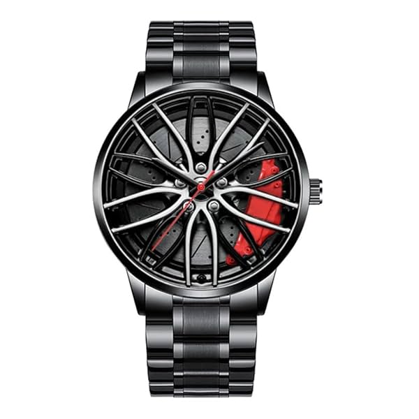 Image of ZFVEN Men's Hollow Stereoscopic Car Wheel Watch Fashion