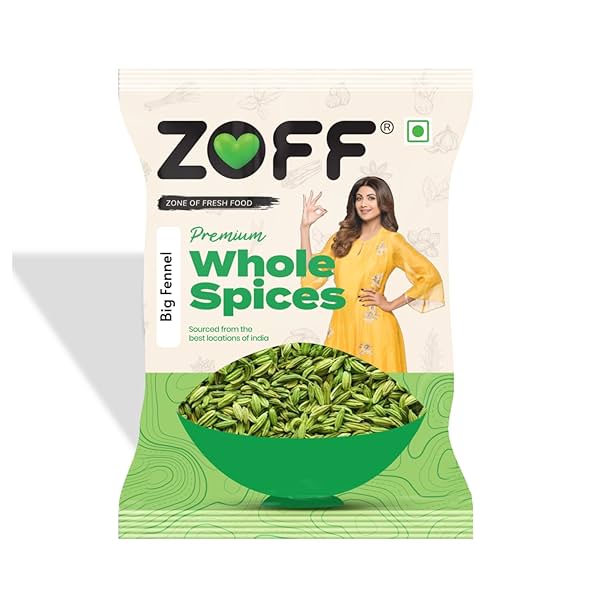 Image of ZOFF Big Fennel Whole | Saunf | Net Weight 100Gm