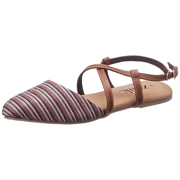 Image of ZOUK Women's Rohtang Stripes Flat Sandal