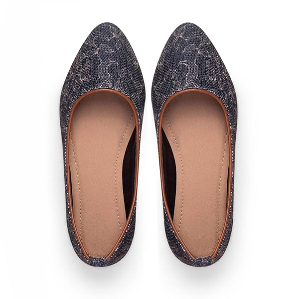 Image of ZOUK Womens Chamoli MotifBallet Flat