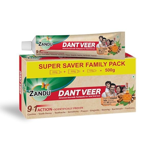 Image of Zandu Dantveer Toothpaste 500g