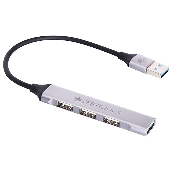 Image of Zebronics 200HB USB 3.0 4 Port hub with Hi Speed Data Transfer