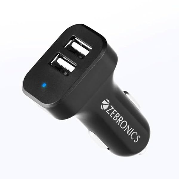 Image of Zebronics Car Charger (10.5 Watts, Dual USB)