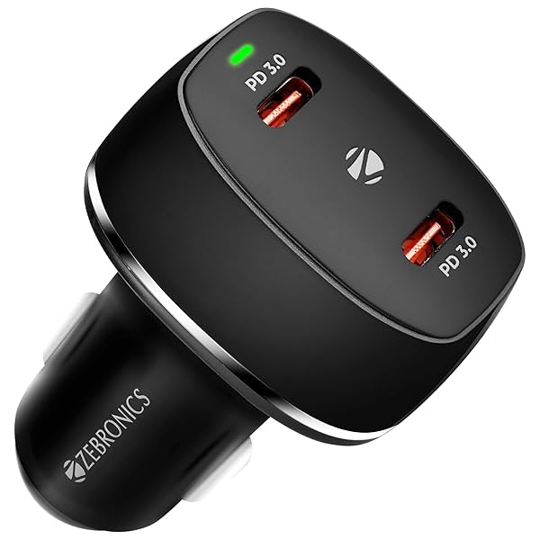 Image of Zebronics Cc60 Car Charger with 60 Watts Rapid Charge