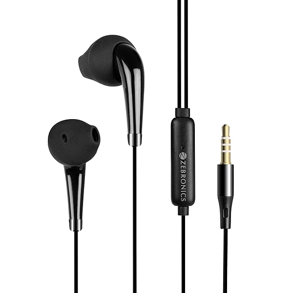 Image of Zebronics Zeb-Calyx Wired in Ear Earphones with Mic (Black)