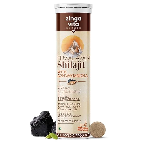 Image of Zingavita Himalayan Shilajit Original (750mg) Effervescent Tablets