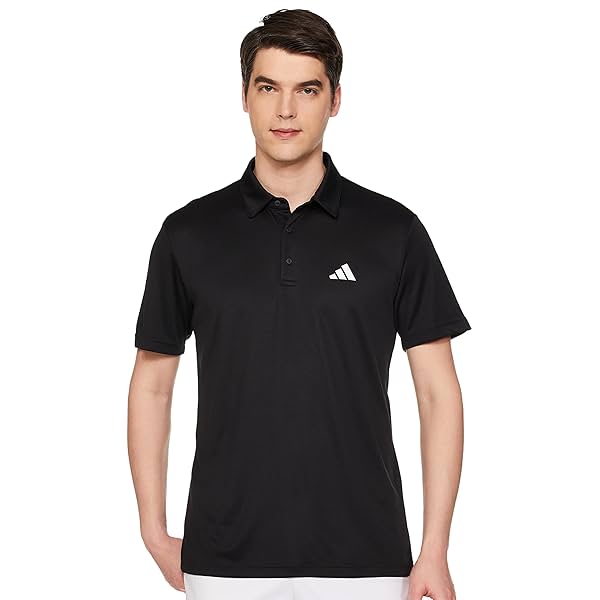 Image of adidas Men's Solid Regular Fit Polo Shirt