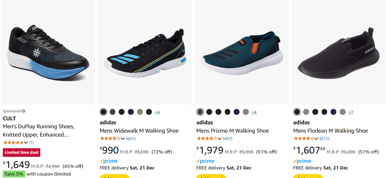 Image of adidas Men's Wide Walking Shoe up to 72% Discount 