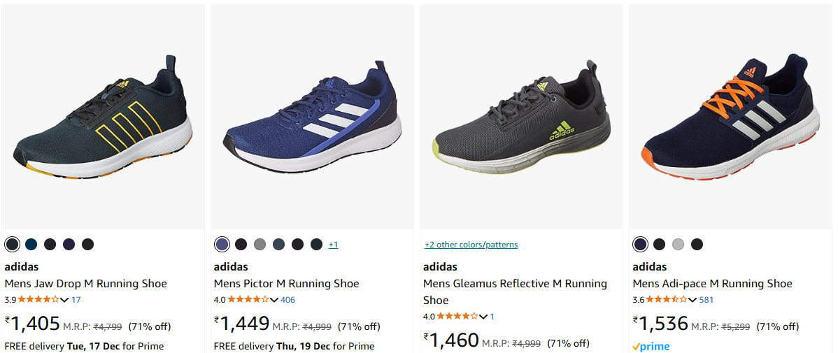 Image of adidas Mens Running Shoe up to 77% Discount 