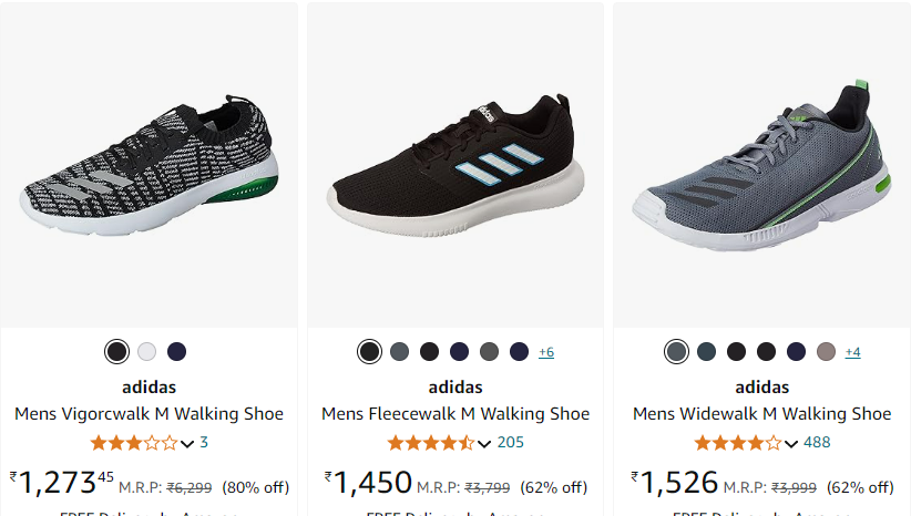 Image of adidas Mens Walking Shoe Up to 80% discount Starting at ₹1273