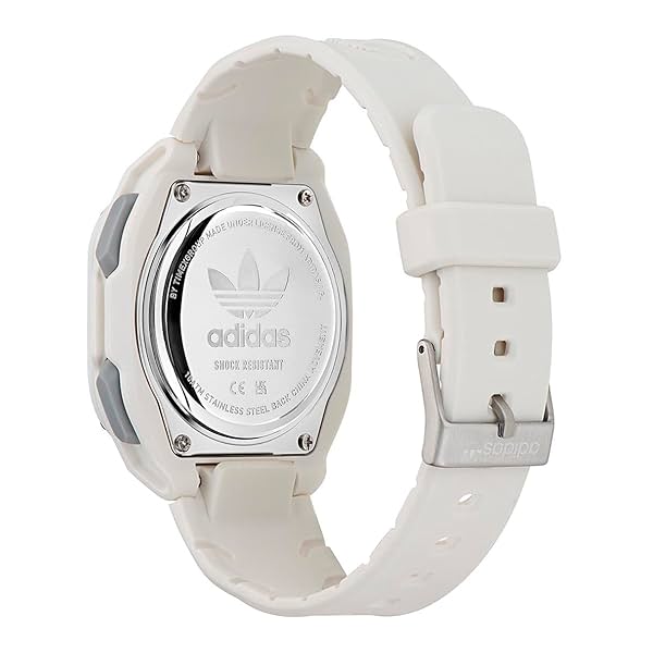 Image of adidas Resin Digital Black Dial White Strap Unisex's Watch-Aofh230052I