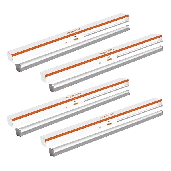 Image of amazon basics - 20W LED Batten, Cool White (Pack of 4)