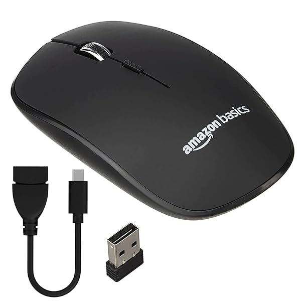 Image of amazon basics AmazonBasics Wireless Mouse | 2.4 GHz Connection, 1600 DPI 